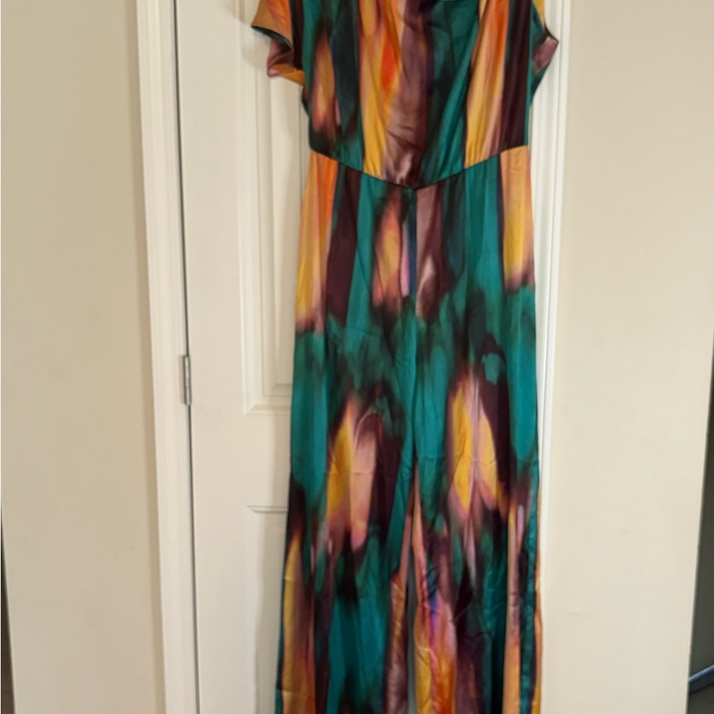 Mango Teal and Orange Maxi Jumper